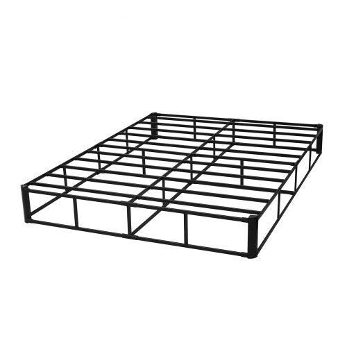 Box Spring Queen Size Bed Frame with Washable Fabric Cloth Heavy Duty