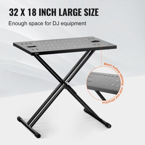 DJ Table Stand 32 x 20 Portable DJ Laptop and Controller Stand