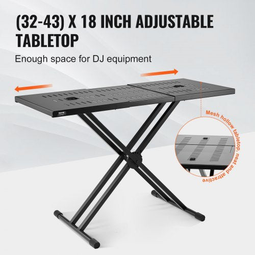 DJ Table Stand 3243 x 18 Portable DJ Laptop and Controller Stand