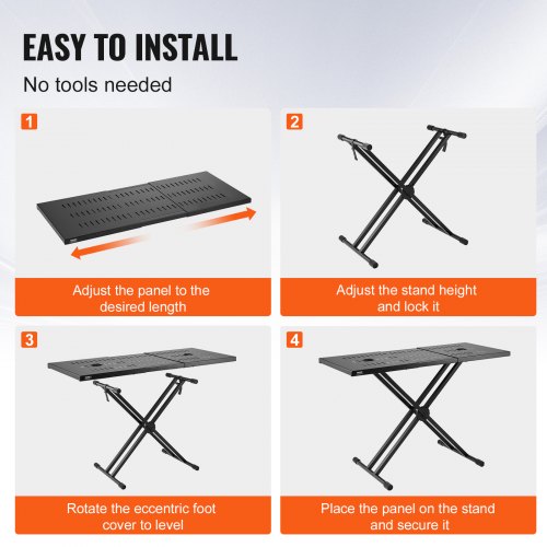 DJ Table Stand 3243 x 18 Portable DJ Laptop and Controller Stand