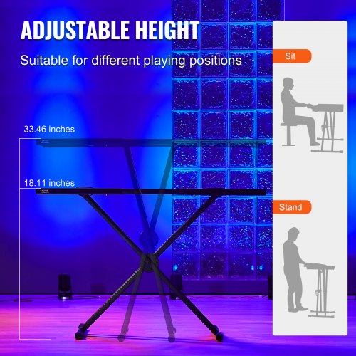 DJ Table Stand 3243 x 18 Portable DJ Laptop and Controller Stand