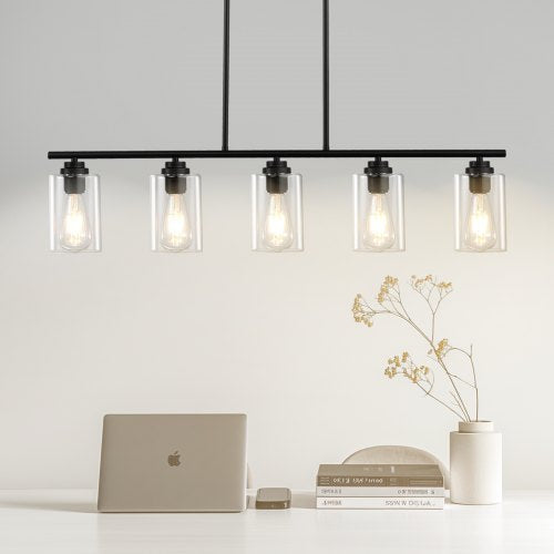 5Light Kitchen Island Pendant Lights 60W Adjustable Dining Room Light