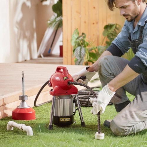 Drain Cleaner Machine 66FT x 58 Inch 250W Electric Sewer Snake Auger