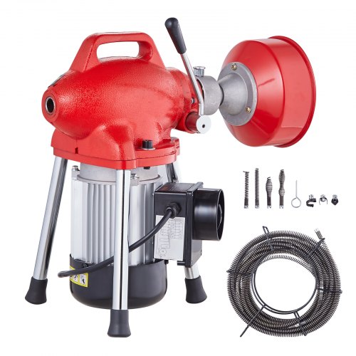 Drain Cleaner Machine 66FT x 58 Inch 250W Electric Sewer Snake Auger