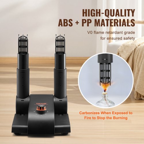 180° Foldable 2 Tubes Shoe Dryer Portable Boot Dryer with Timer Boot