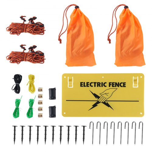 Electric Fence Netting 48 H x 168 L PE Net Fencing Kit with Posts
