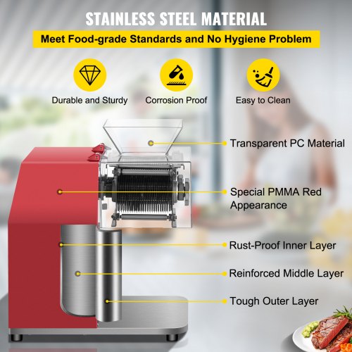 Commercial Meat Cutting Machine 551 LbsH 850W Meat Shredding Machine