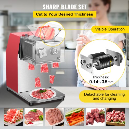 Commercial Meat Cutting Machine 551 LbsH 850W Meat Shredding Machine