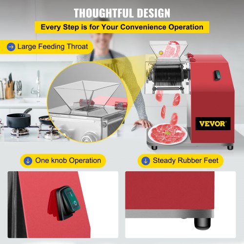 Commercial Meat Cutting Machine 551 LbsH 850W Meat Shredding Machine
