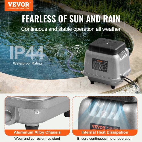 Linear Air Pump 90LMin Air Flow Septic Aerator Pump Aeration System for 14 Acre