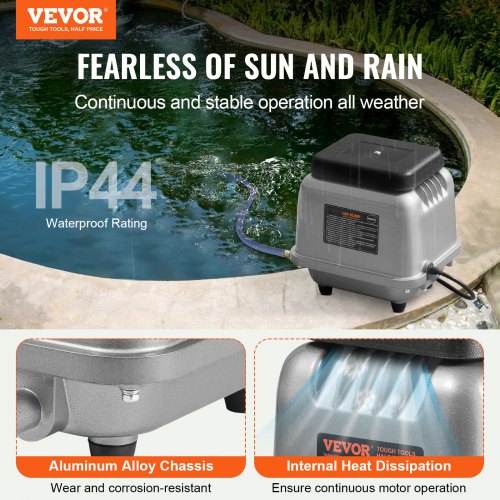 Linear Air Pump 109LMin Air Flow Septic Aerator Pump Aeration System for 12