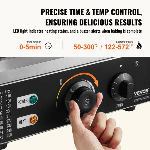 Electric Donut Maker 1550W Commercial Doughnut Machine with Nonstick