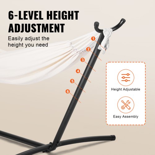 Portable Hammock Stand 450lbs Capacity Steel Hammock Stand for 2 Person