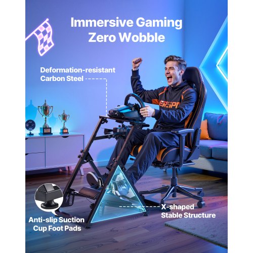 Racing Wheel Stand Adjustable Foldable Simulator Stand for Logitech G923