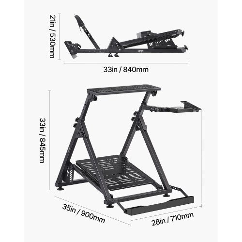 Racing Wheel Stand Adjustable Foldable Simulator Stand for Logitech G923