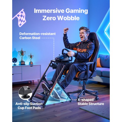 Racing Wheel Stand Adjustable Foldable Simulator Stand for Logitech G923 1