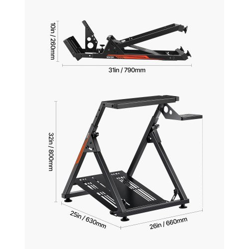Racing Wheel Stand Adjustable Foldable Simulator Stand for Logitech G923 1