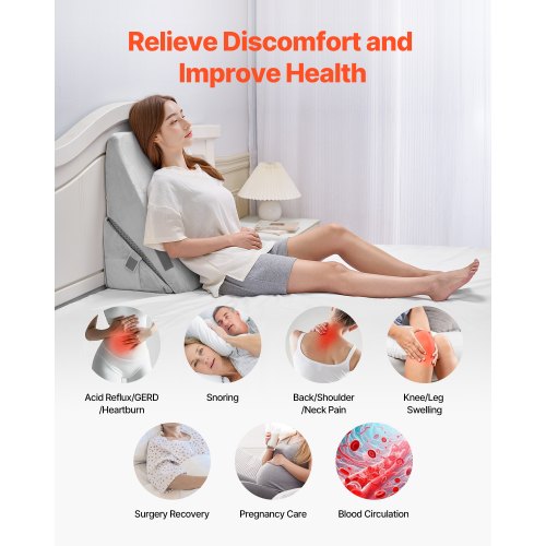 Bed Wedge Pillow for Sleeping Adjustable Orthopedic Bed Wedge 25D