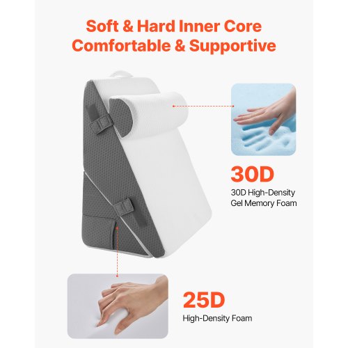 Bed Wedge Pillow for Sleeping 3 Pcs Adjustable Orthopedic Bed Wedge Set