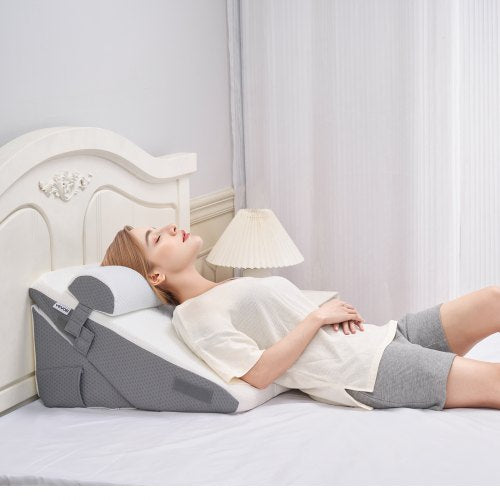 Bed Wedge Pillow for Sleeping 3 Pcs Adjustable Orthopedic Bed Wedge Set