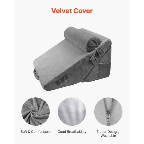 Bed Wedge Pillow for Sleeping 3 Pcs Adjustable Orthopedic Bed Wedge Set