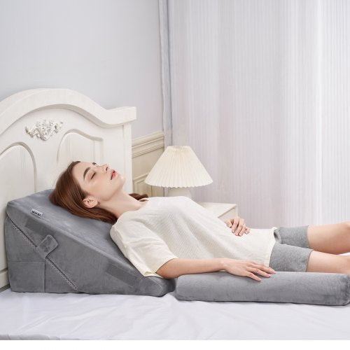 Bed Wedge Pillow for Sleeping 3 Pcs Adjustable Orthopedic Bed Wedge Set