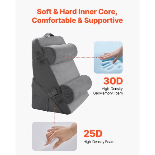Wedge Pillow for Sleeping 4 Pcs Adjustable Orthopedic Bed Wedge Set