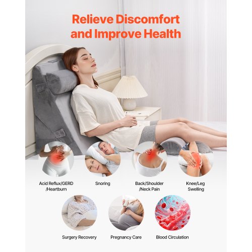 Wedge Pillow for Sleeping 4 Pcs Adjustable Orthopedic Bed Wedge Set