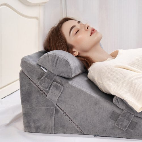 Wedge Pillow for Sleeping 4 Pcs Adjustable Orthopedic Bed Wedge Set