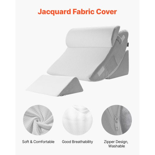 Wedge Pillow for Sleeping 4 Pcs Adjustable Orthopedic Bed Wedge Set