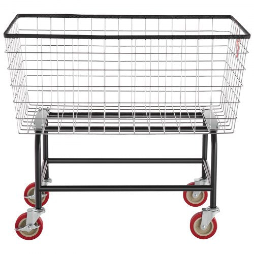 Wire Laundry Cart 45 Bushel Wire Laundry Basket with Wheels