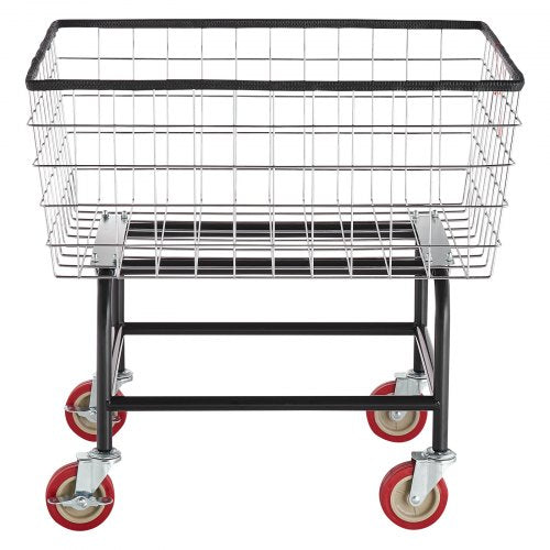 Wire Laundry Cart 28Bushel Wire Laundry Basket with Wheels