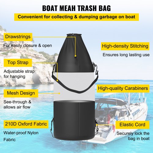 TTop Storage Bag for 6 Type II Life Jackets with a Boat Trash Bag 600D