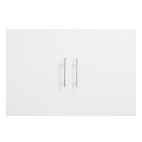 Laundry Room Wall Cabinet 2Tier Wall Mounted Hanging Cabinet with 2 Doors