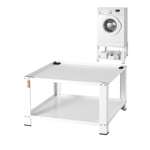 Laundry Pedestal with Storage Shelf 28Lx28 Wx16 H Washer And Dryer Base