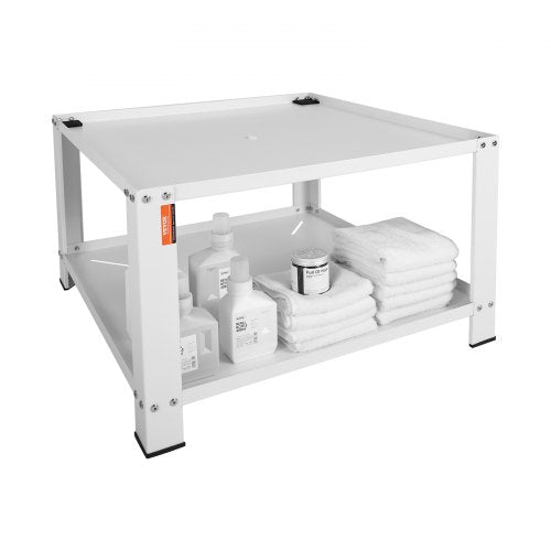 Laundry Pedestal with Storage Shelf 28Lx28 Wx16 H Washer And Dryer Base