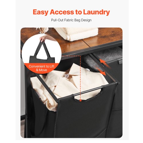 4 Section Laundry Sorter Large Laundry Hamper with Metal Frame and Wooden