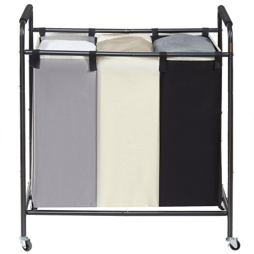 3Section Laundry Basket Heavy Duty Laundry Hamper Storage Organizer