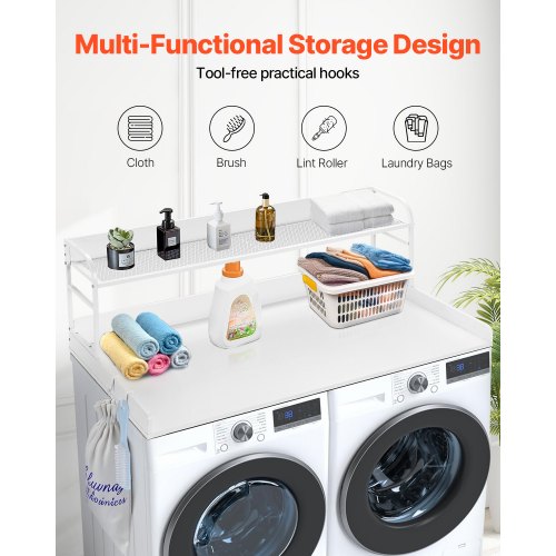 Washer Dryer Countertop with 2Tier Shelf 54 x 27 Wooden Washer and Dryer