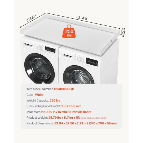 Washer Dryer Countertop 54 x 27 Wooden Washer and Dryer Countertop