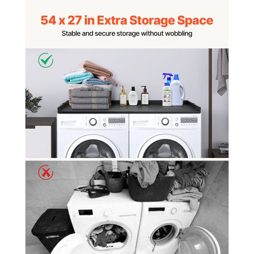 Washer Dryer Countertop with 3 Splicing Panels 54 x 27 Wooden Washer and Dryer
