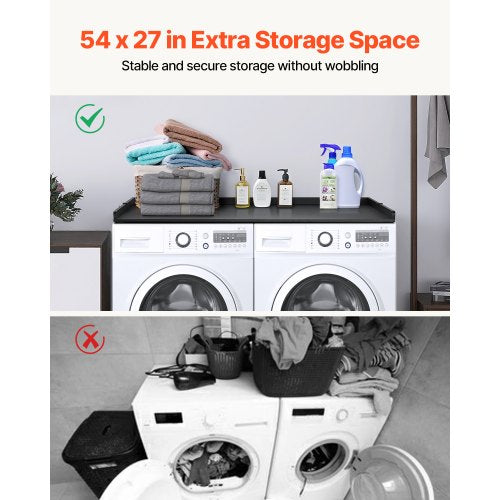 Washer Dryer Countertop 54 x 27 Wooden Washer and Dryer Countertop