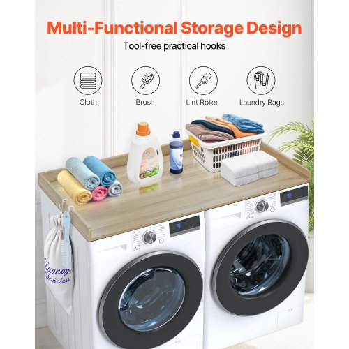 Washer Dryer Countertop 54 x 27 Wooden Washer and Dryer Countertop