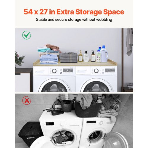 Washer Dryer Countertop 54 x 27 Wooden Washer and Dryer Countertop