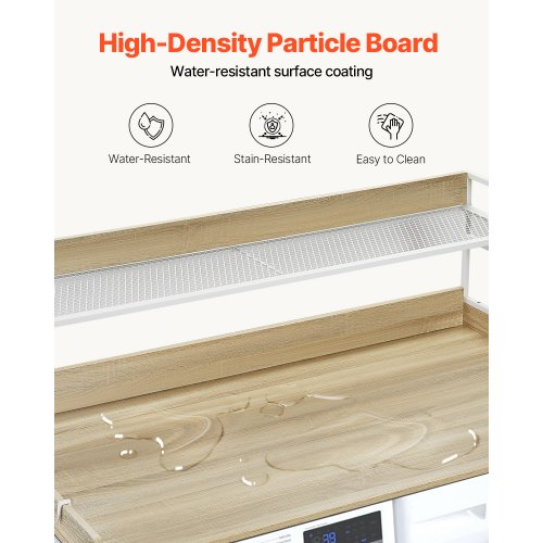 Washer Dryer Countertop with 2Tier Shelf 54 x 27 Wooden Washer and Dryer