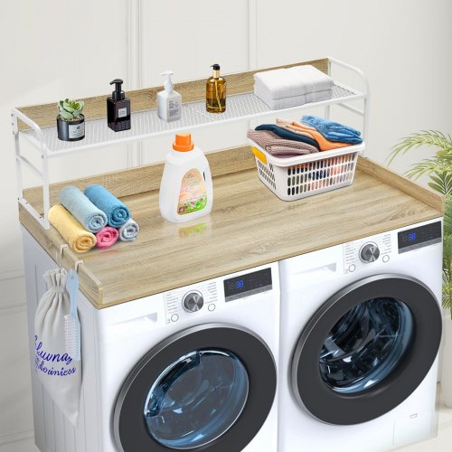 Washer Dryer Countertop with 2Tier Shelf 54 x 27 Wooden Washer and Dryer