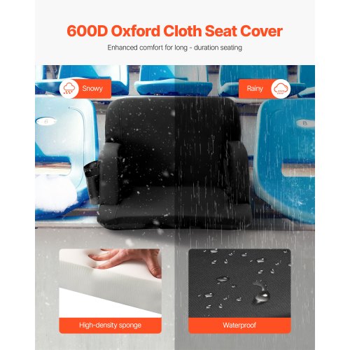 Stadium Seat with Back Support Wide Bleacher Seat Backs Folding Padded