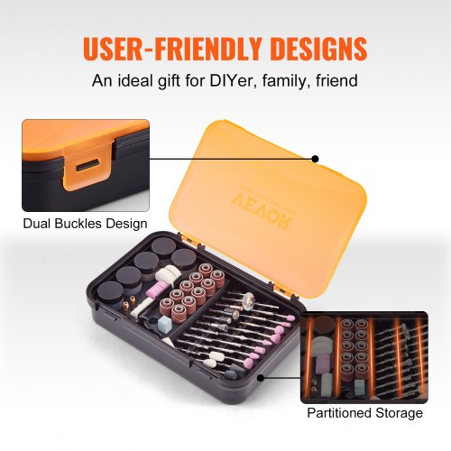 Rotary Tool Accessory Kit 357PCS Accessories Kit 18 Diameter Shank