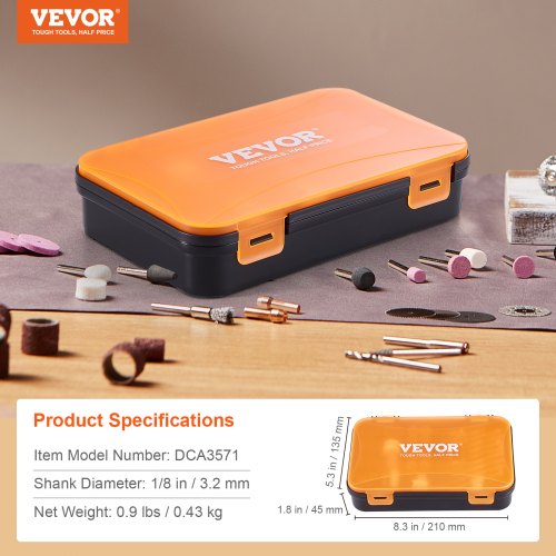 Rotary Tool Accessory Kit 357PCS Accessories Kit 18 Diameter Shank