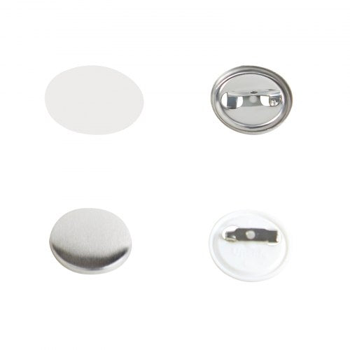 500 Sets 1 inch 25mm Pin Back Button Parts DIY Round Button Badge Parts